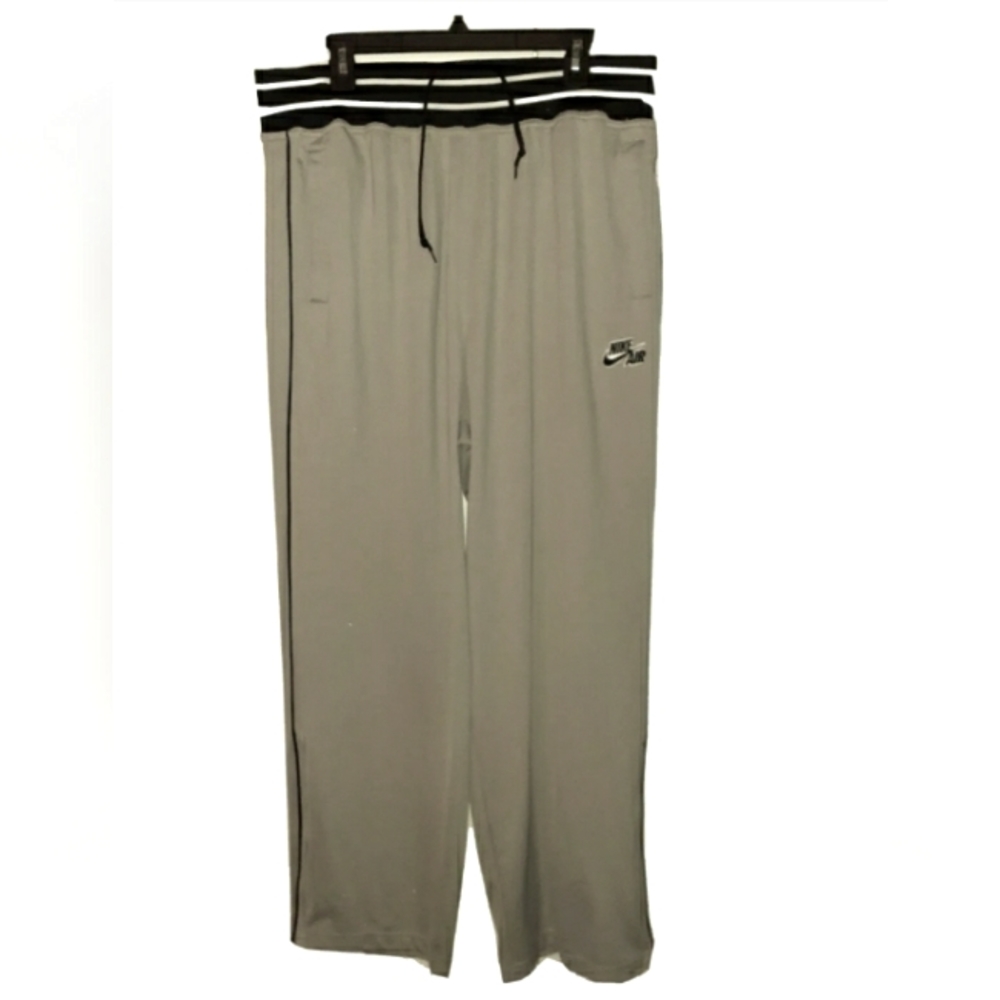 Mens RARE Nike Air XL Grey Basketball Warm-ups. Grey Drawstring Flex Waist Pants
